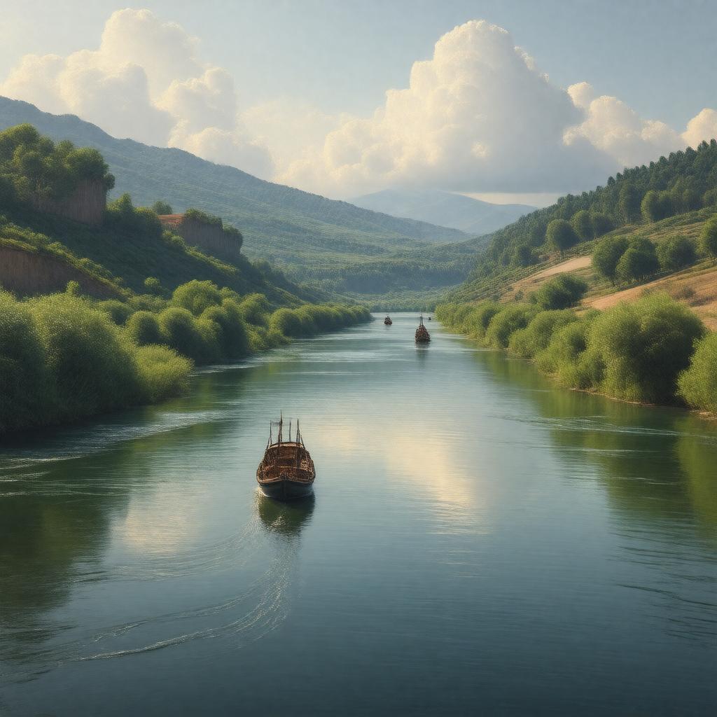 Click to view larger image AI-created image of Ebro River