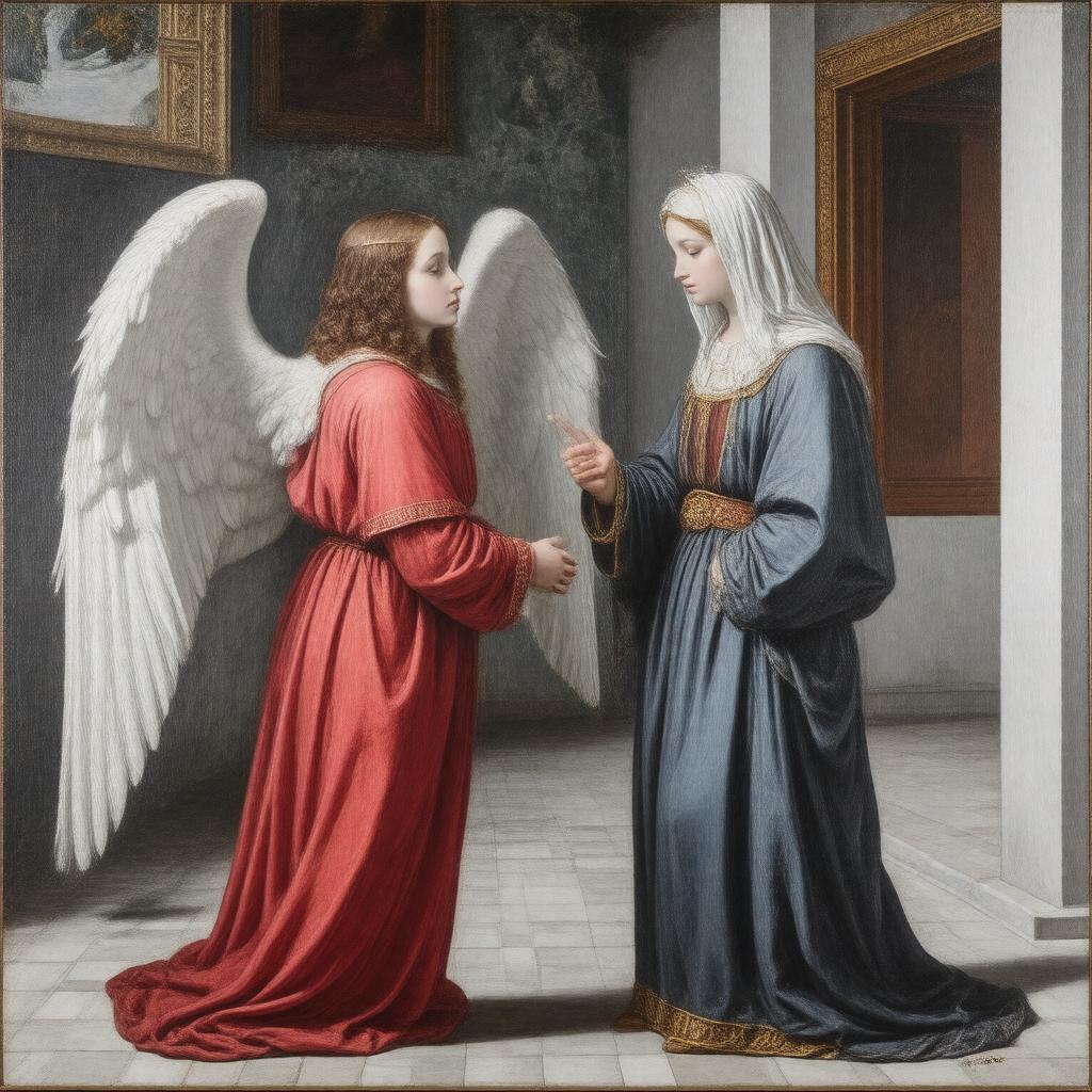 AI-created image of Ecce Ancilla Domini