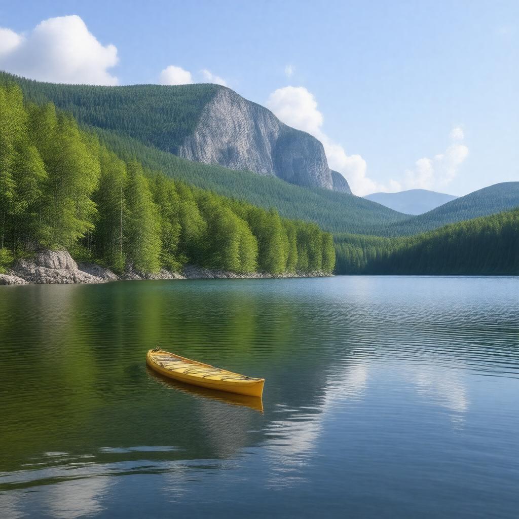 AI-created image of Echo Lake (Maine)