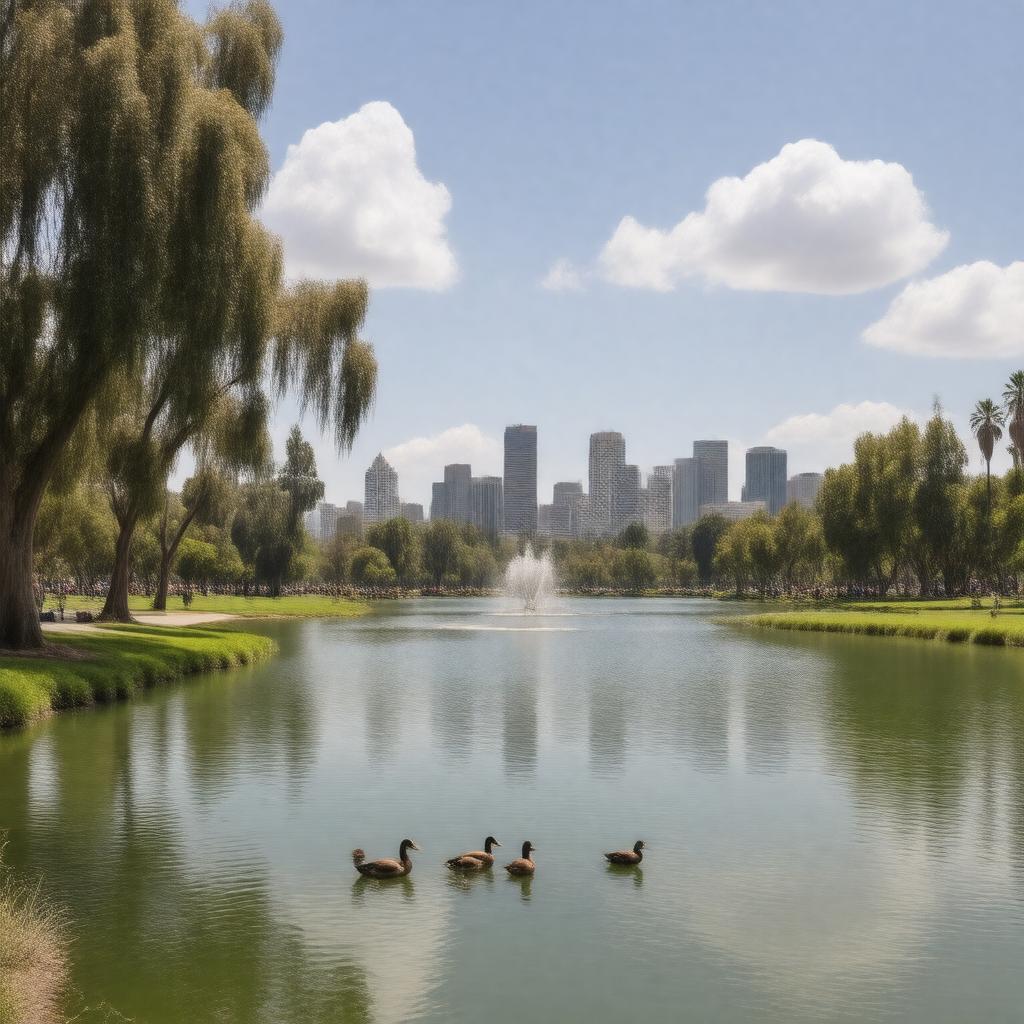 AI-created image of Echo Park Lake
