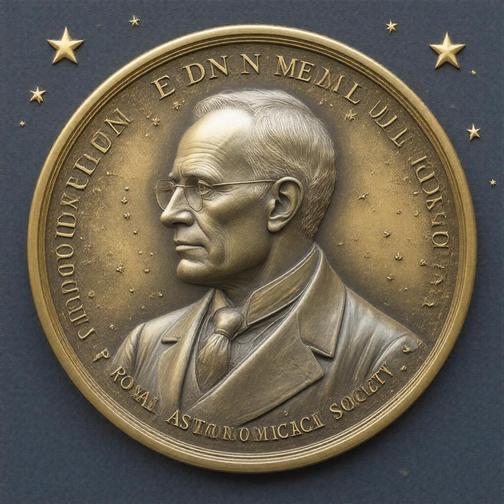Click to view larger image AI-created image of Eddington Medal