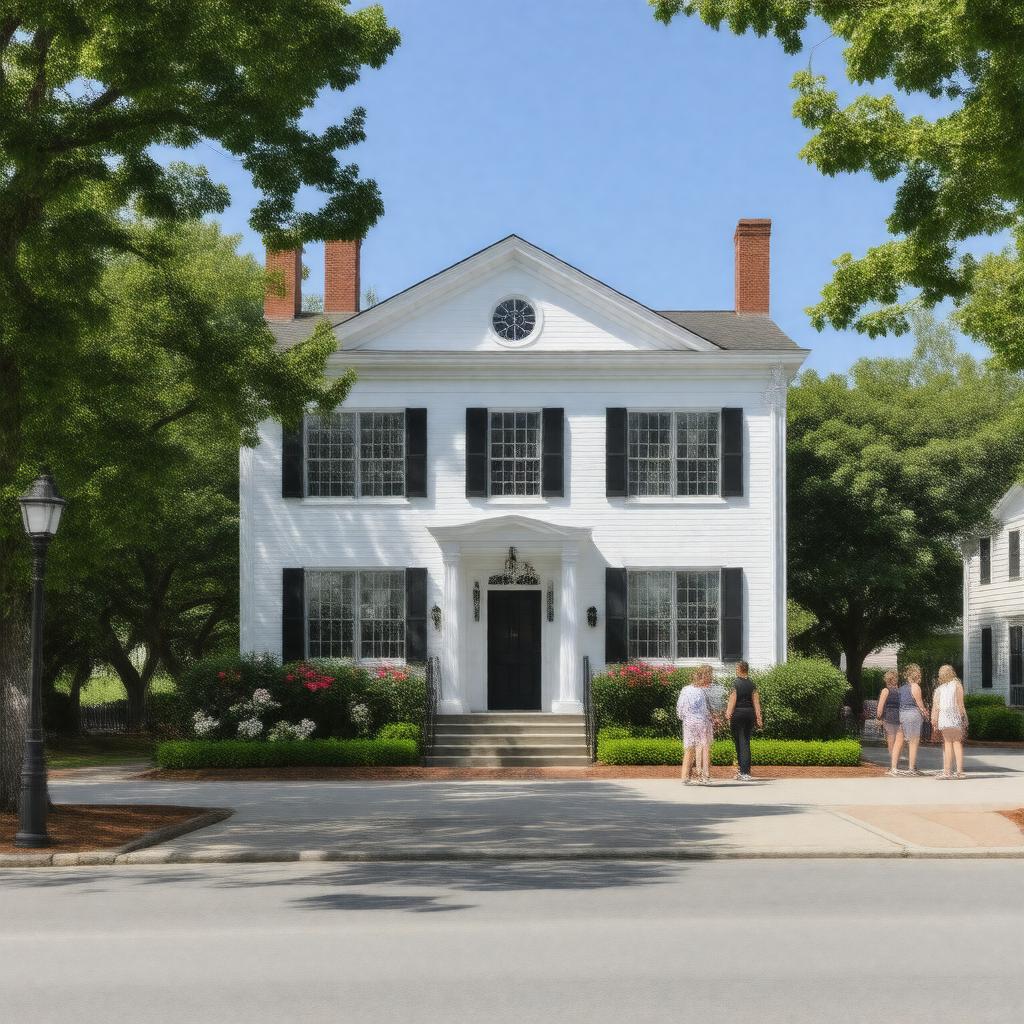 Click to view larger image AI-created image of Edgartown Town Hall