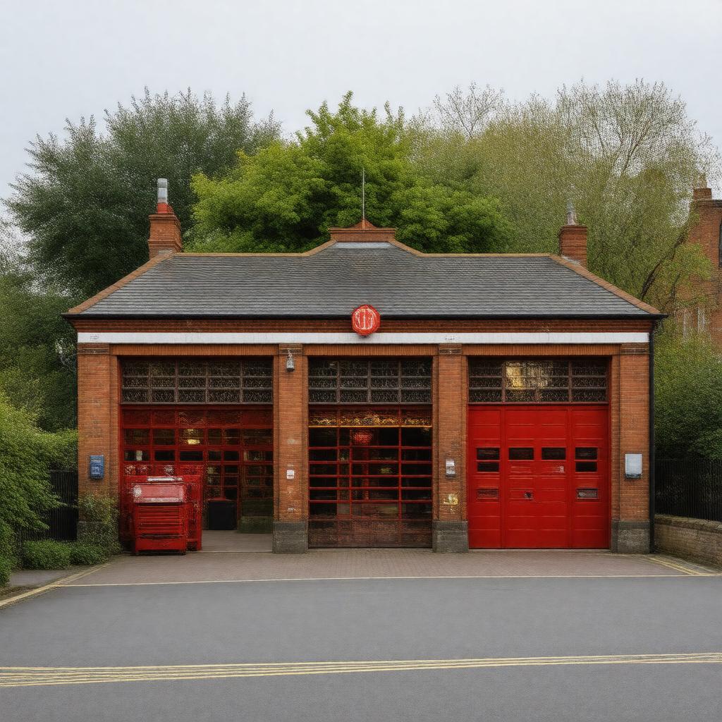 Click to view larger image AI-created image of Edgware Fire Station
