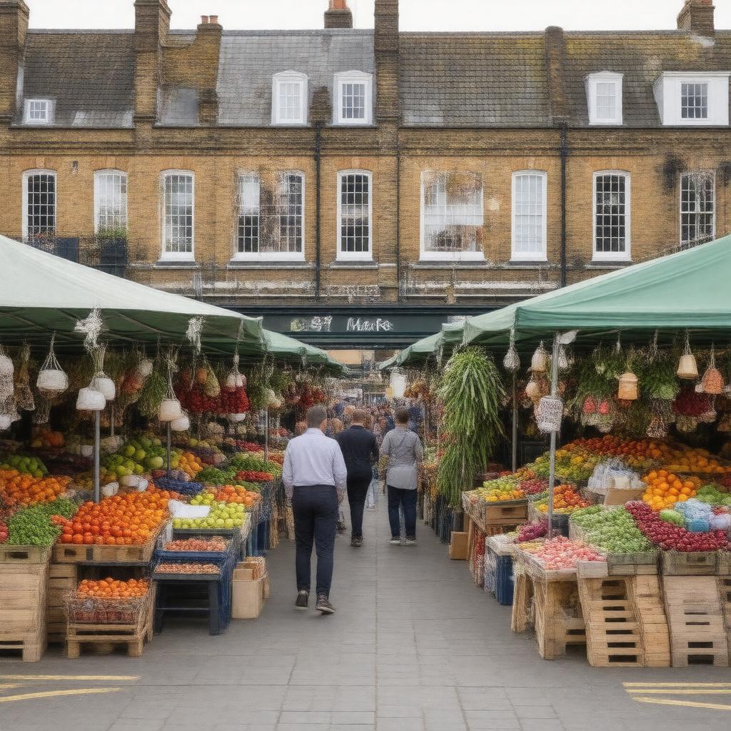 AI-created image of Edgware Market