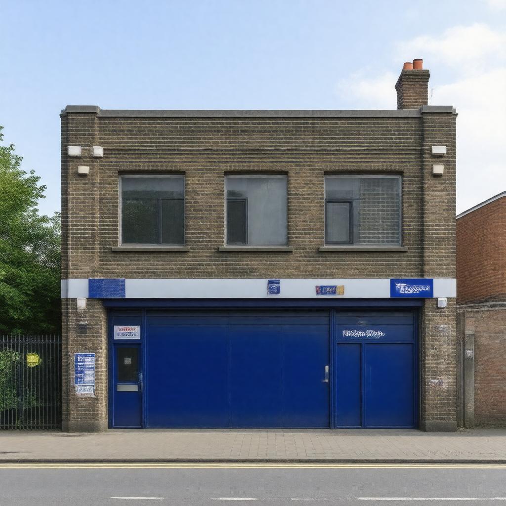 Click to view larger image AI-created image of Edgware Police Station