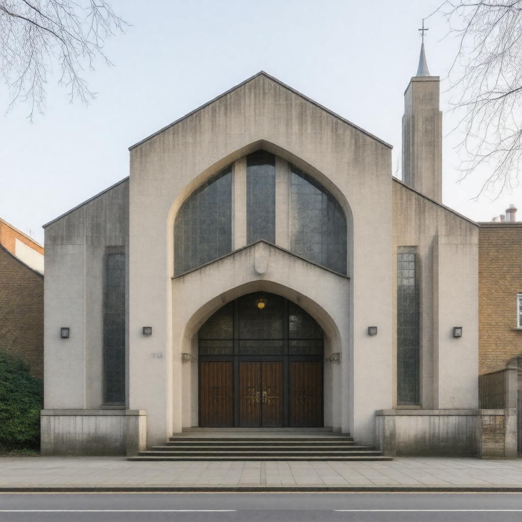 Click to view larger image AI-created image of Edgware United Synagogue