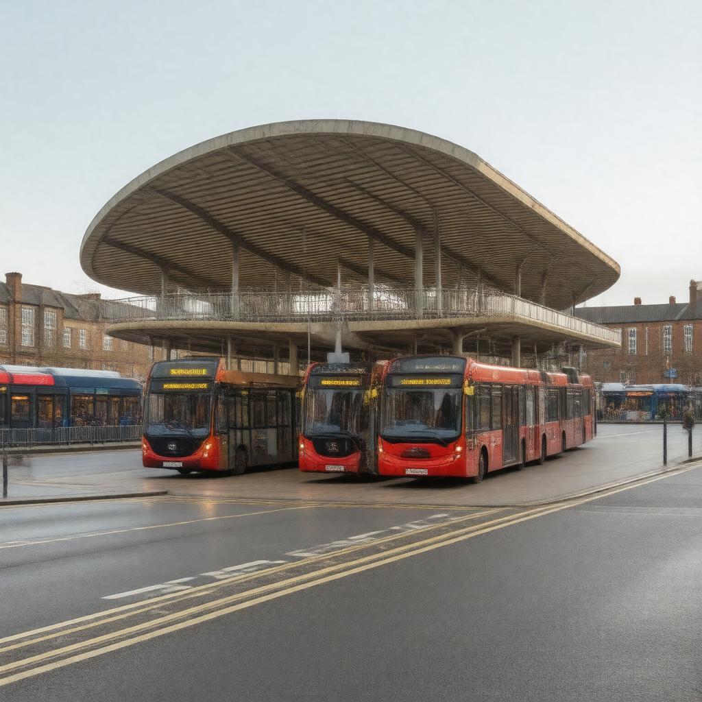 AI-created image of Edgware bus station