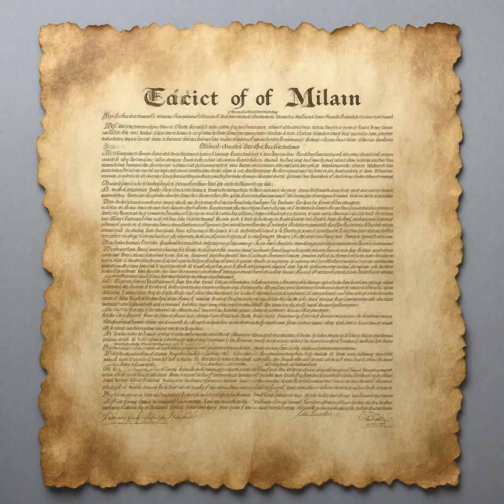AI-created image of Edict of Milan