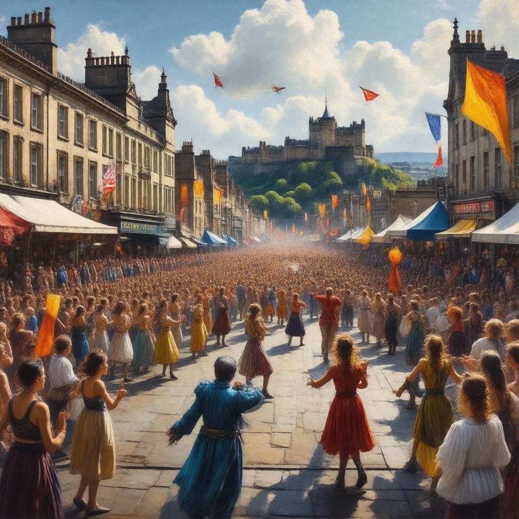 Click to view larger image AI-created image of Edinburgh Festival