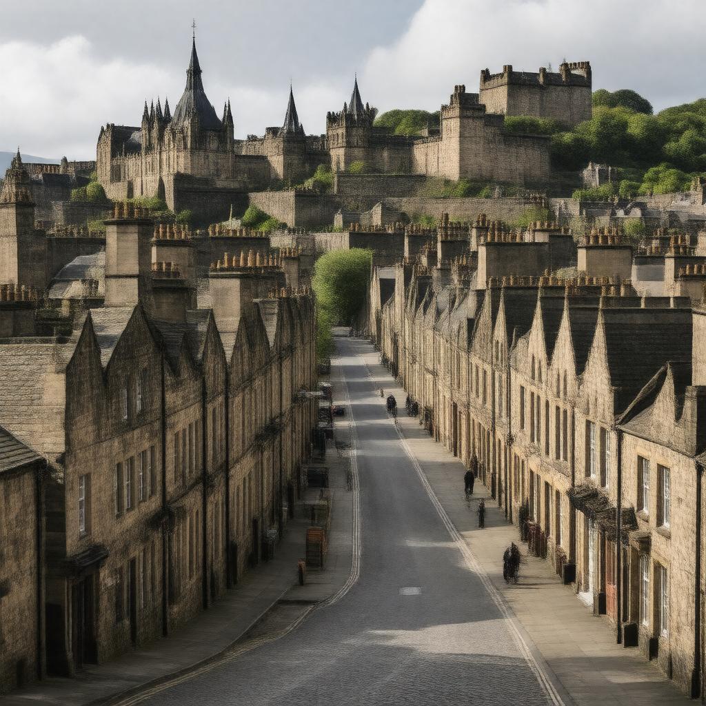 AI-created image of Edinburgh Old Town