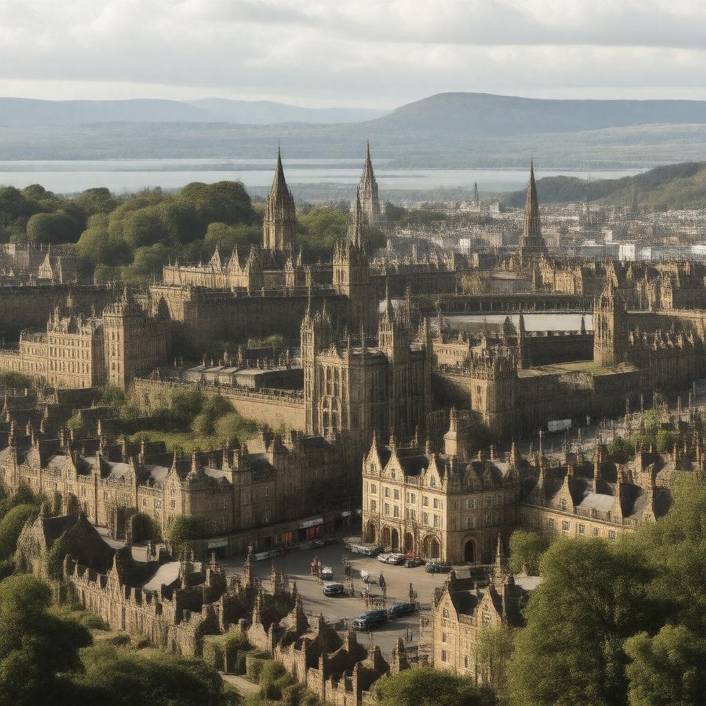 AI-created image of Edinburgh Old and New Towns