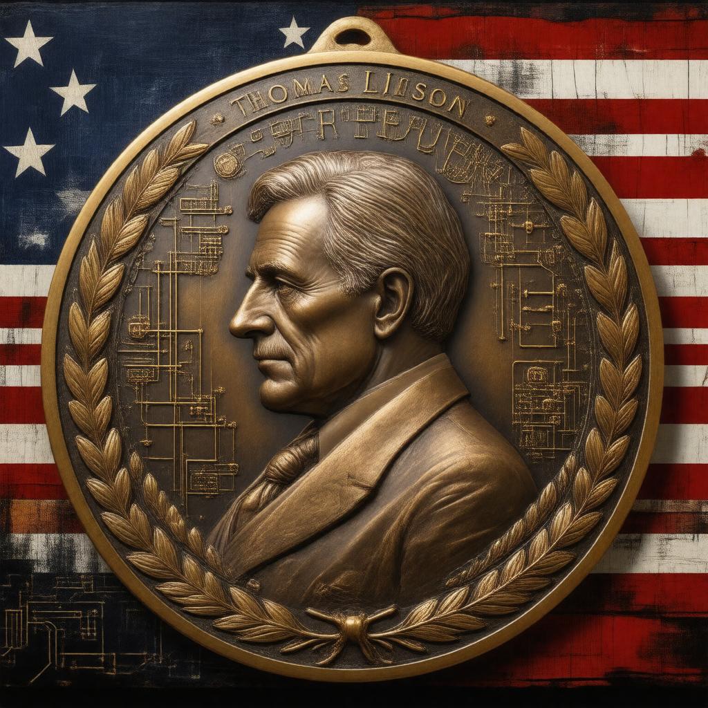 Click to view larger image AI-created image of Edison Medal
