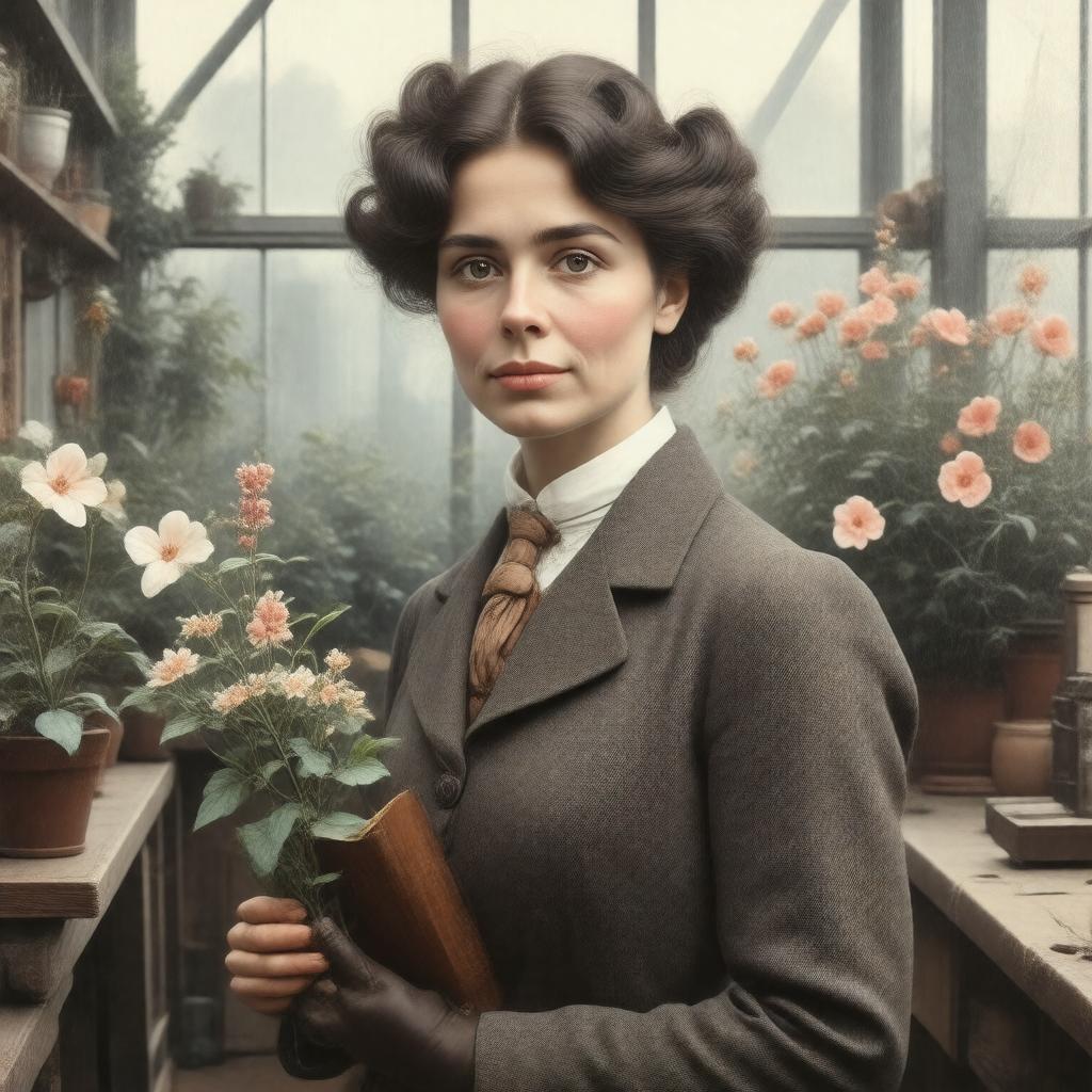 Click to view larger image AI-created image of Edith Rebecca Saunders