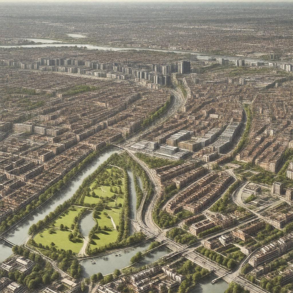 AI-created image of Edmonton, London, England