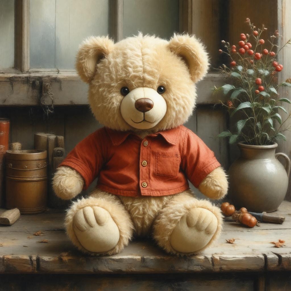 Click to view larger image AI-created image of Edward Bear (stuffed toy)
