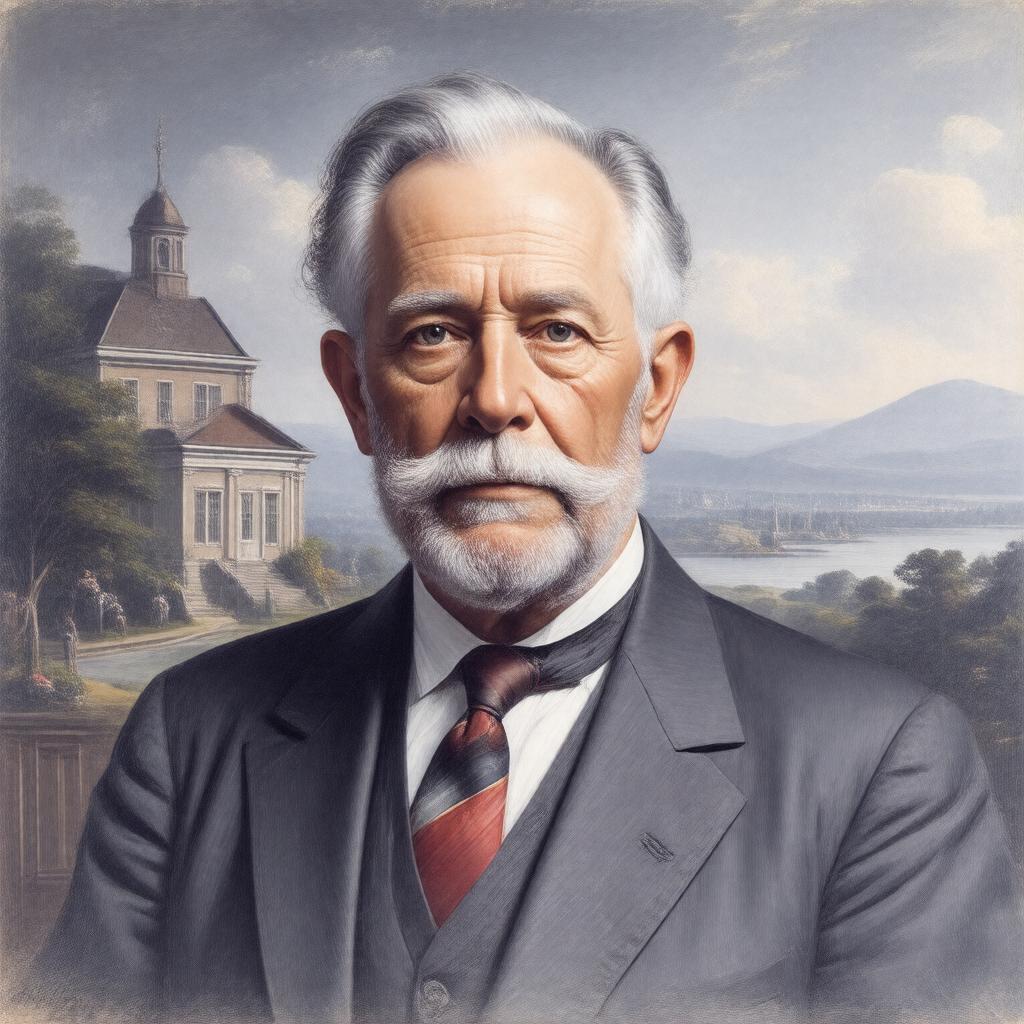 Click to view larger image AI-created image of Edward F. Sanderson
