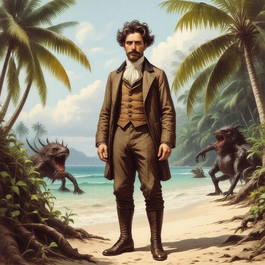 AI-created image of Edward Prendick