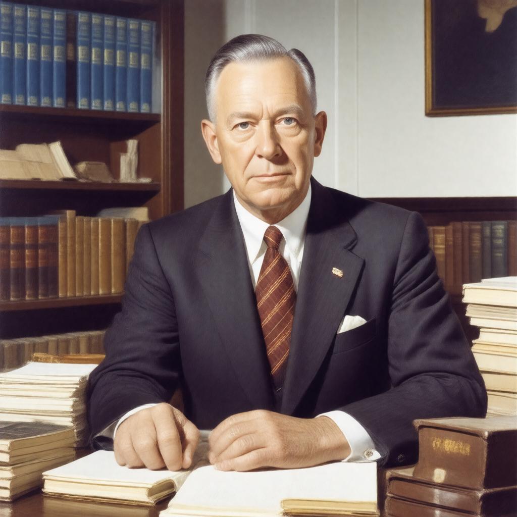 AI-created image of Edwin G. Nourse