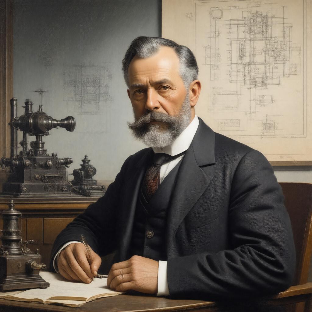 Click to view larger image AI-created image of Edwin J. Houston