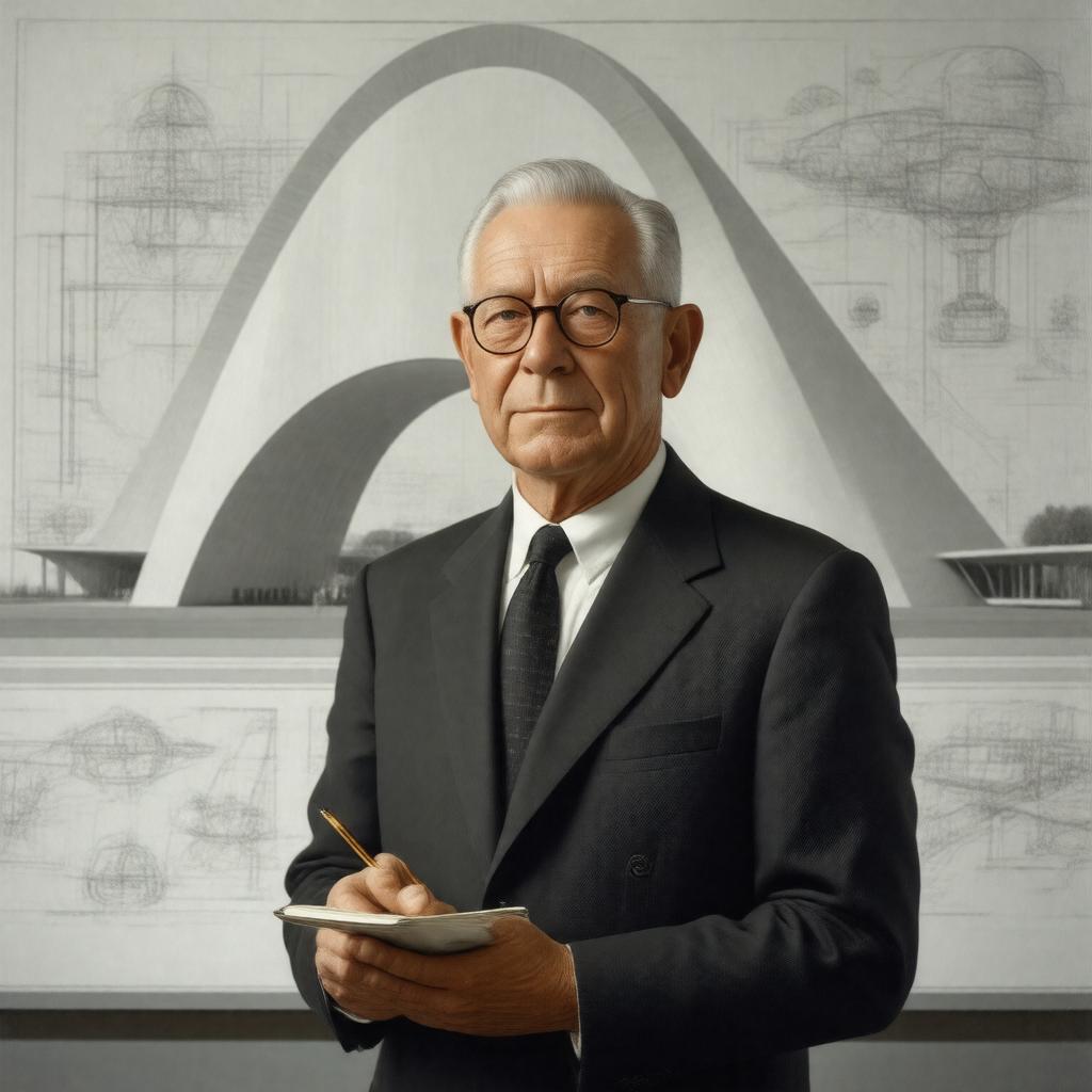 AI-created image of Eero Saarinen