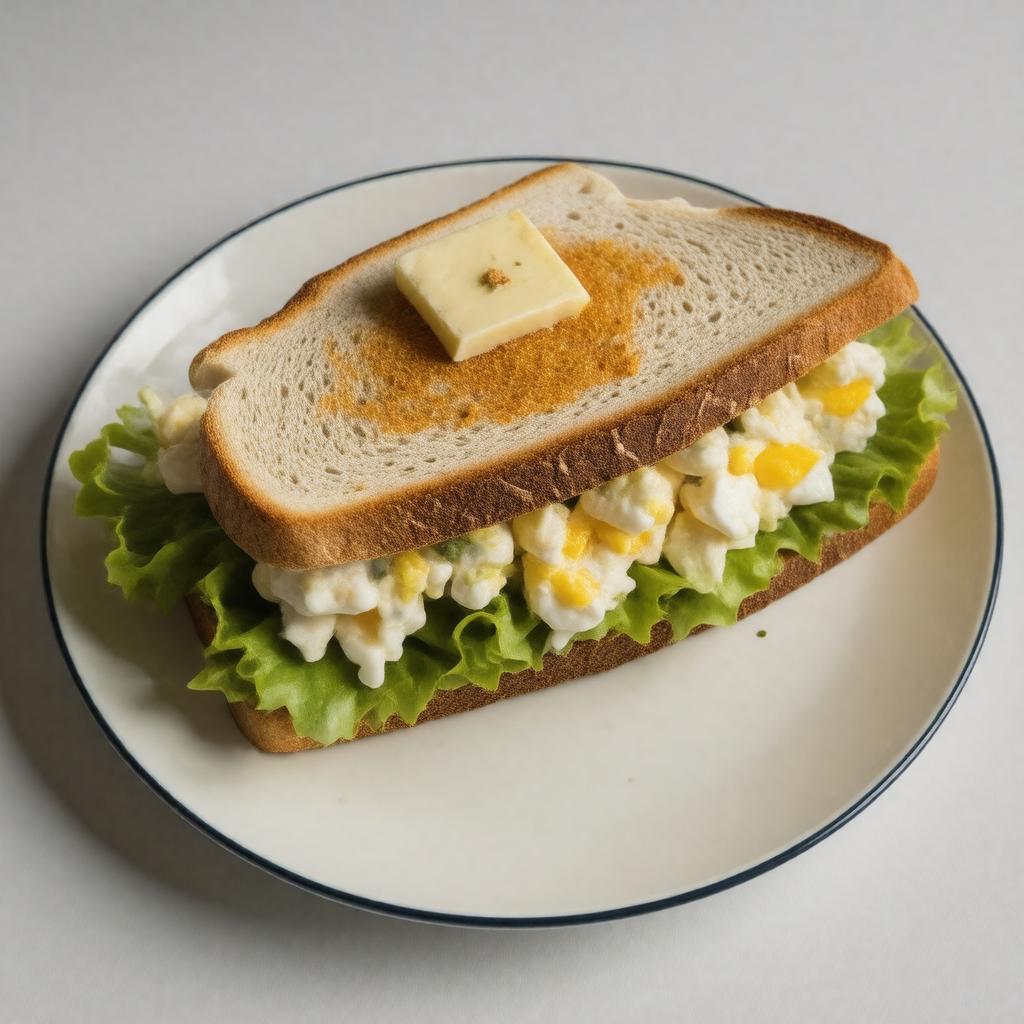 Click to view larger image AI-created image of Egg salad sandwich