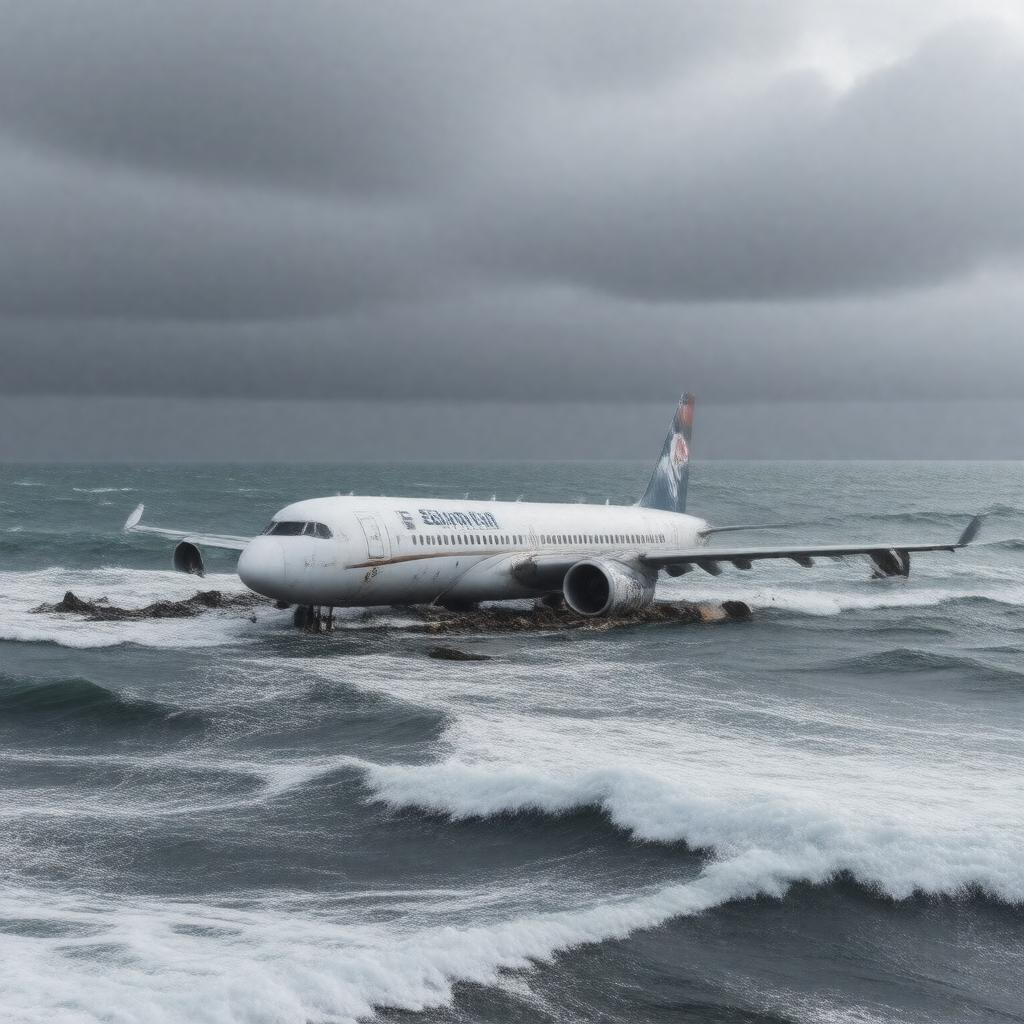 Click to view larger image AI-created image of EgyptAir Flight 990 crash (1999)