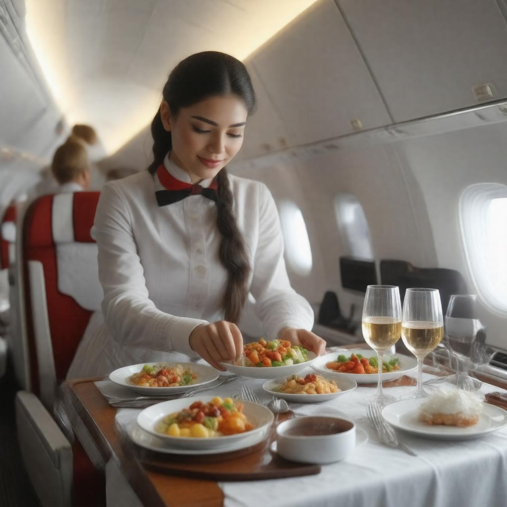 AI-created image of EgyptAir In-Flight Services