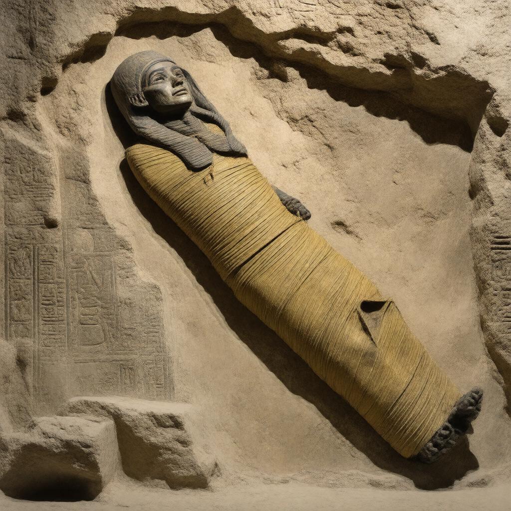 AI-created image of Egyptian mummies