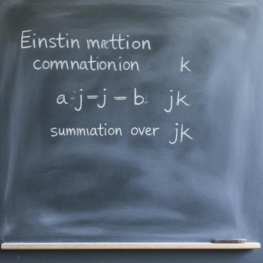 Click to view larger image AI-created image of Einstein summation convention