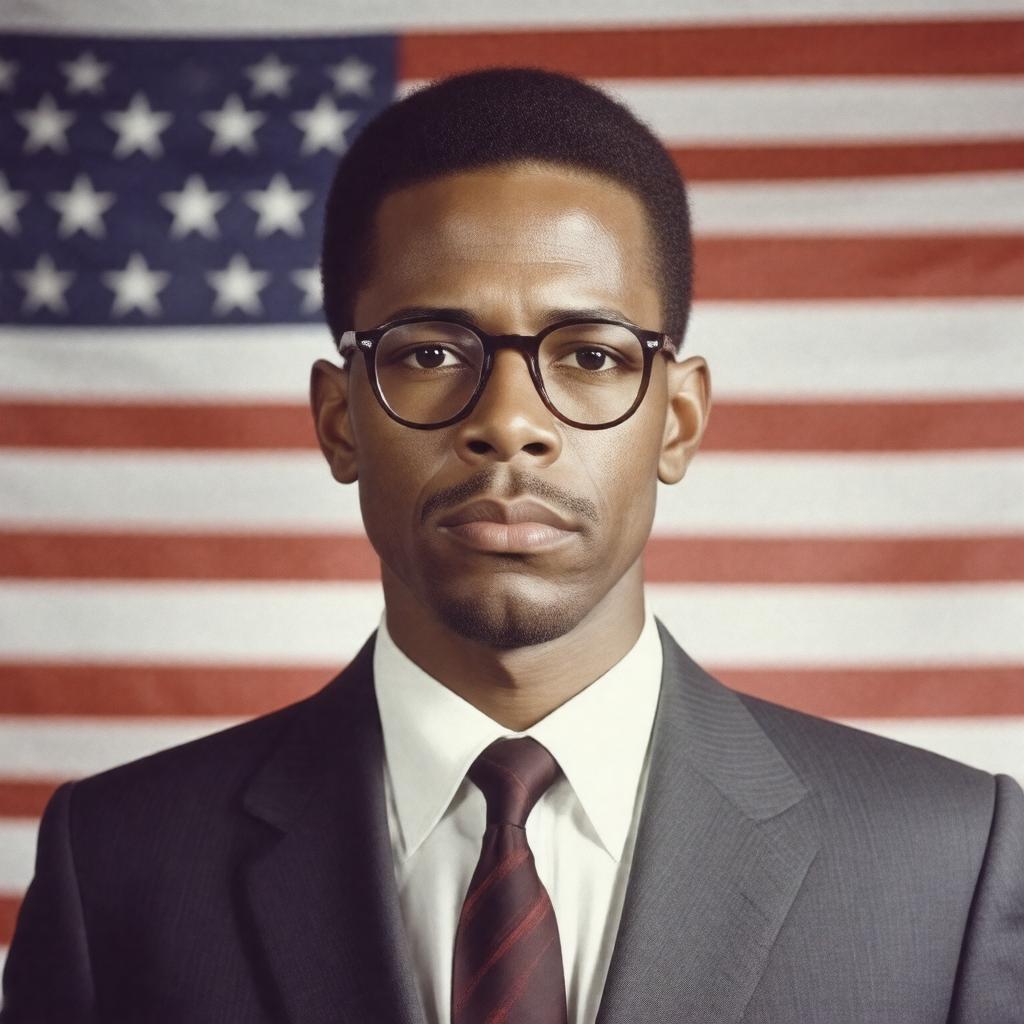 AI-created image of El-Hajj Malik El-Shabazz