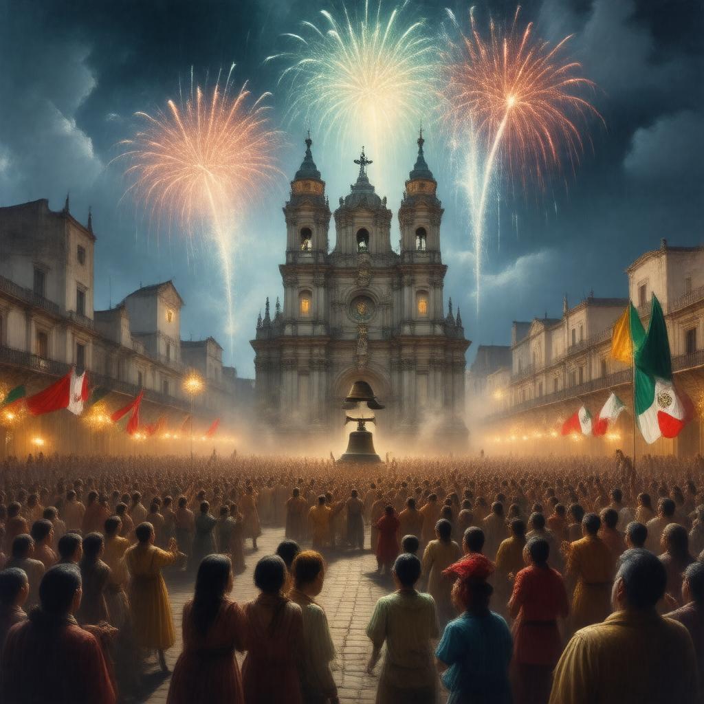 Click to view larger image AI-created image of El Grito ceremony