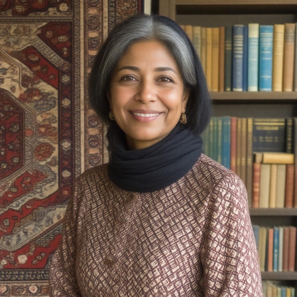 Click to view larger image AI-created image of Elahé Mir-Djalali Omidyar