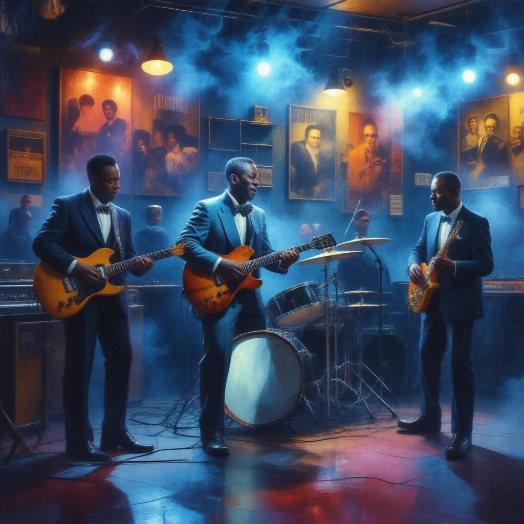 AI-created image of Electric blues