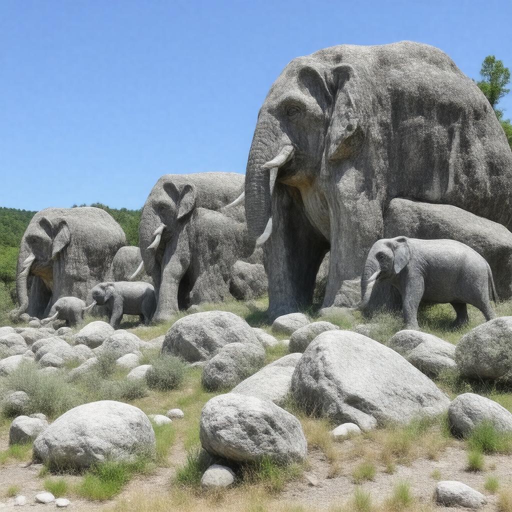 AI-created image of Elephant Rocks