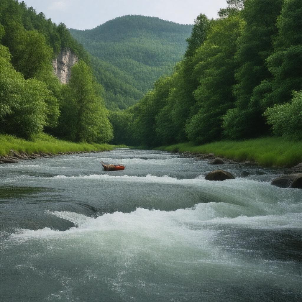 Click to view larger image AI-created image of Eleven Point National Wild and Scenic River