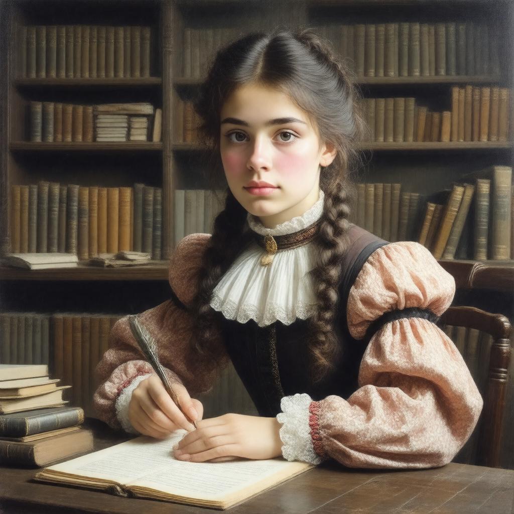 AI-created image of Elfride Swancourt