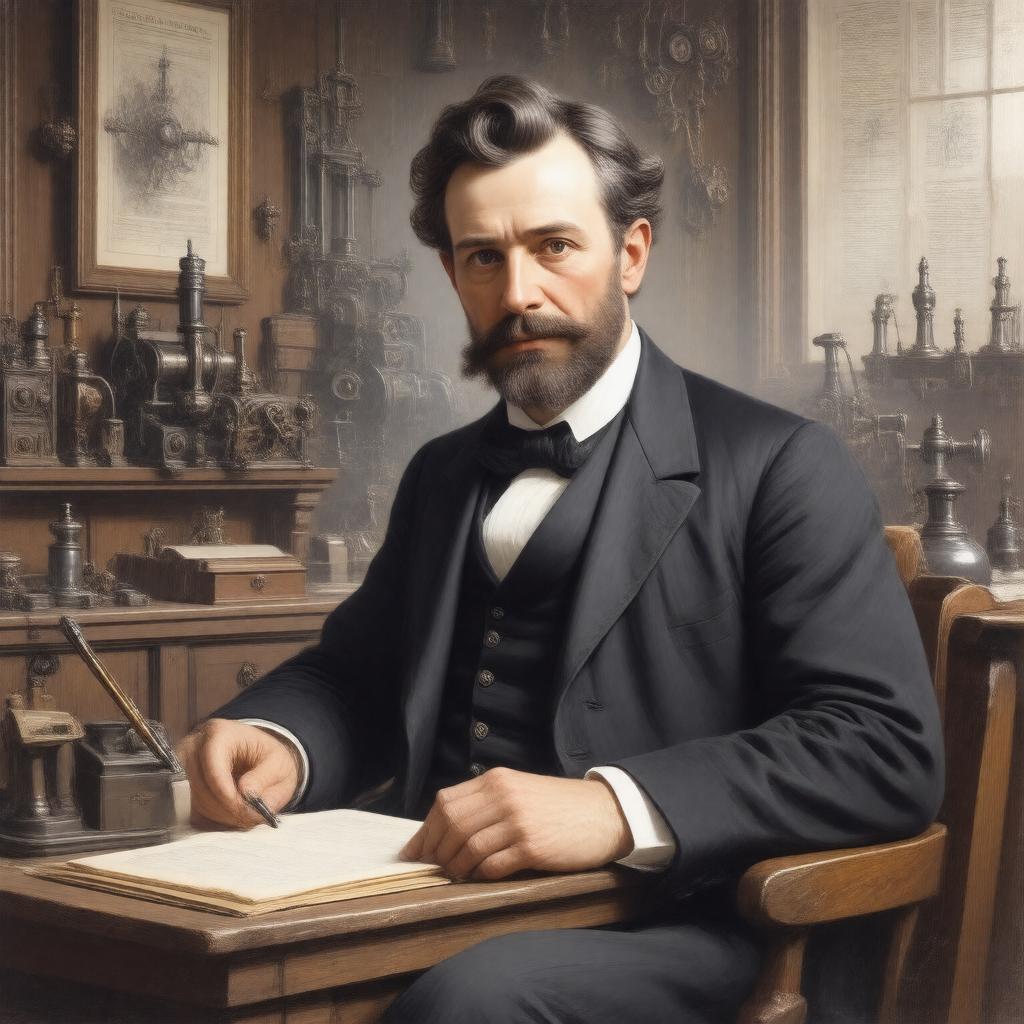 Click to view larger image AI-created image of Eli Whitney Blake