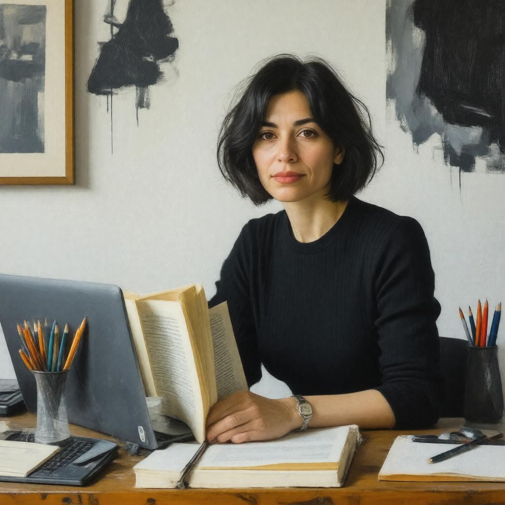 AI-created image of Elif Batuman