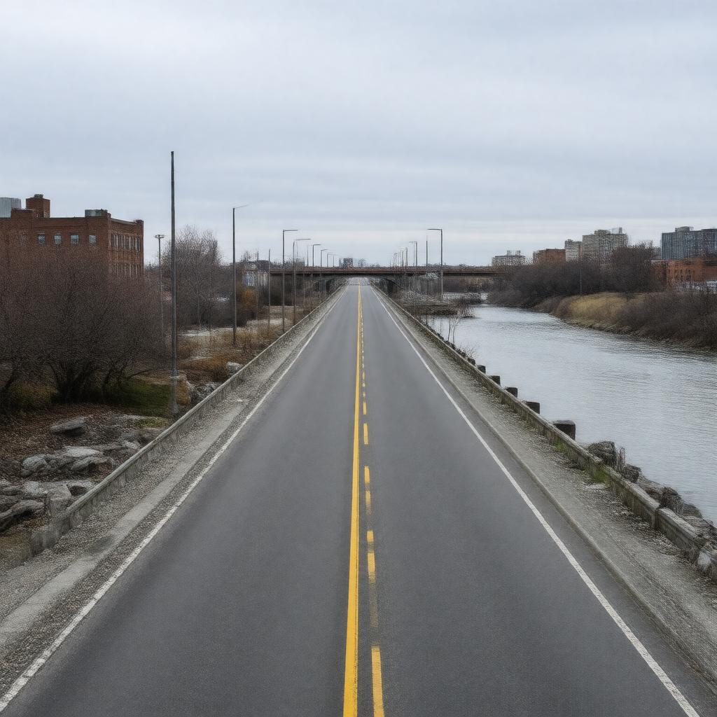 AI-created image of Eliot Bridge Road