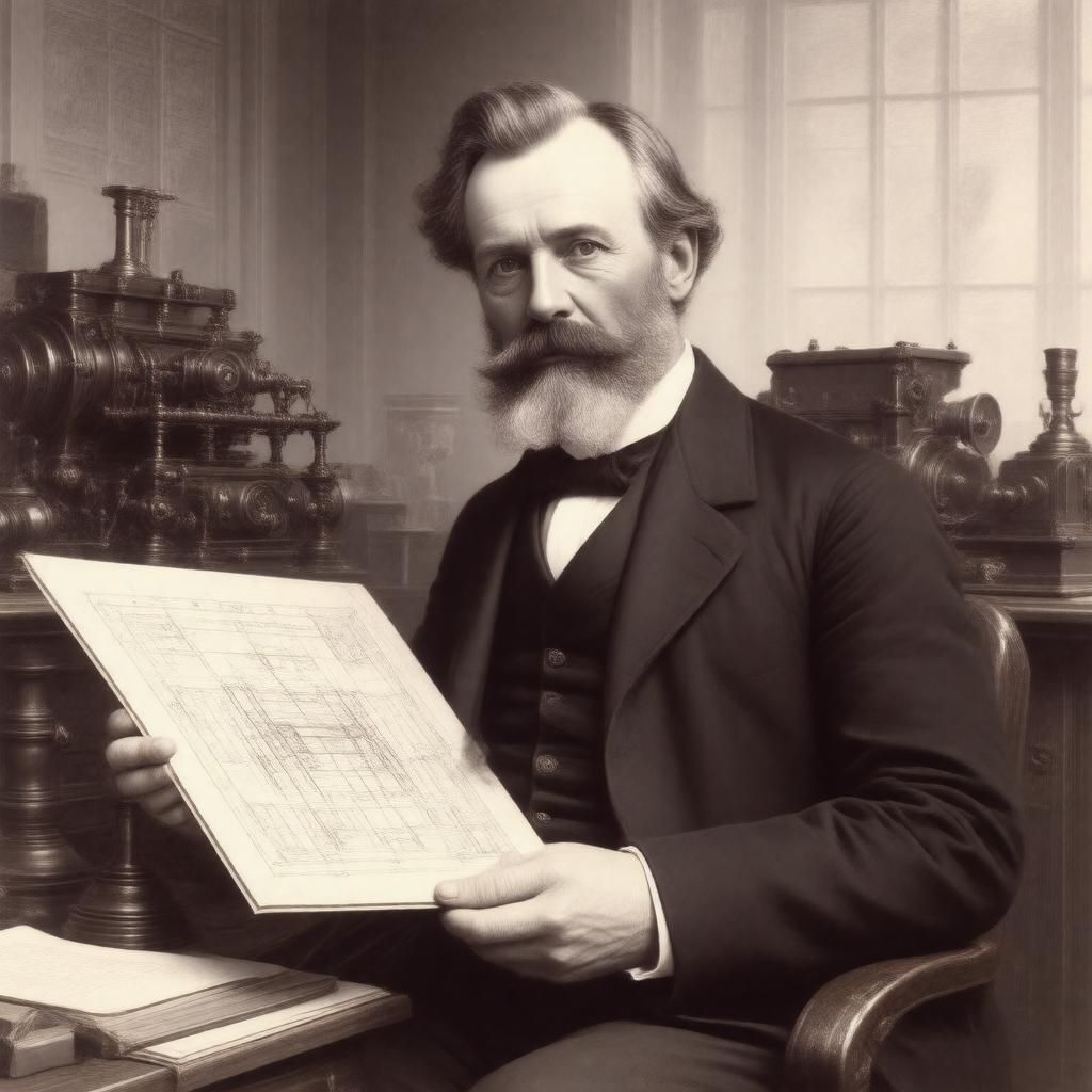 AI-created image of Elisha Gray