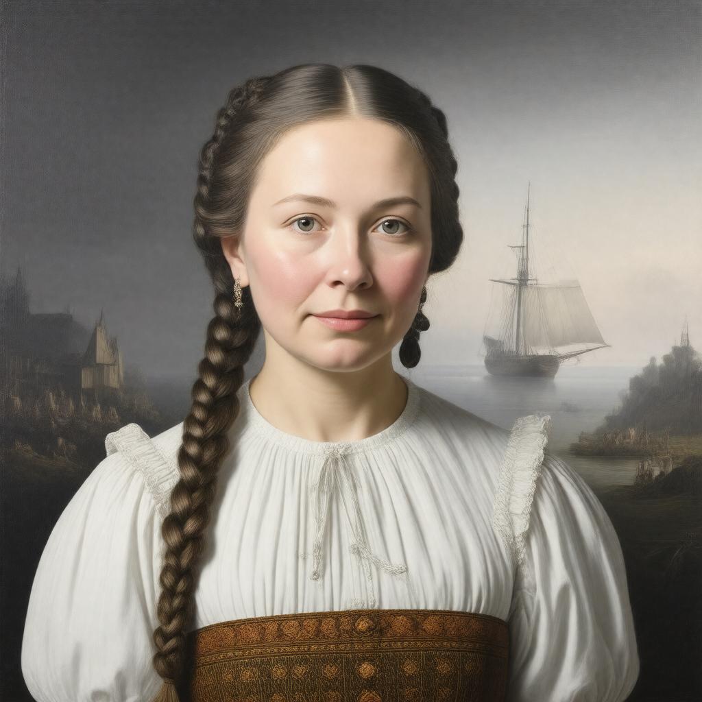 Click to view larger image AI-created image of Elizabeth Alden