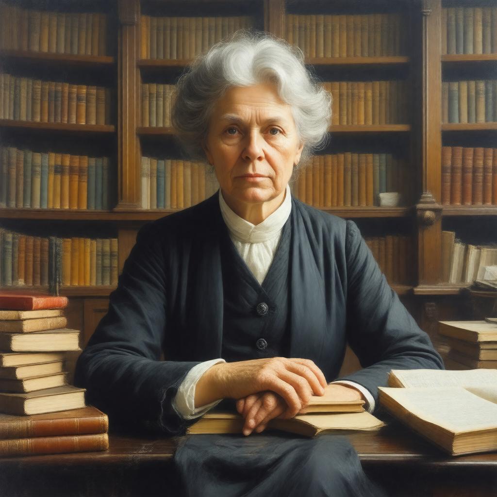 AI-created image of Elizabeth Anscombe