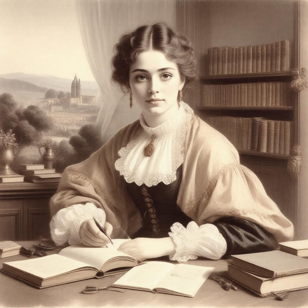 AI-created image of Elizabeth Barrett Browning