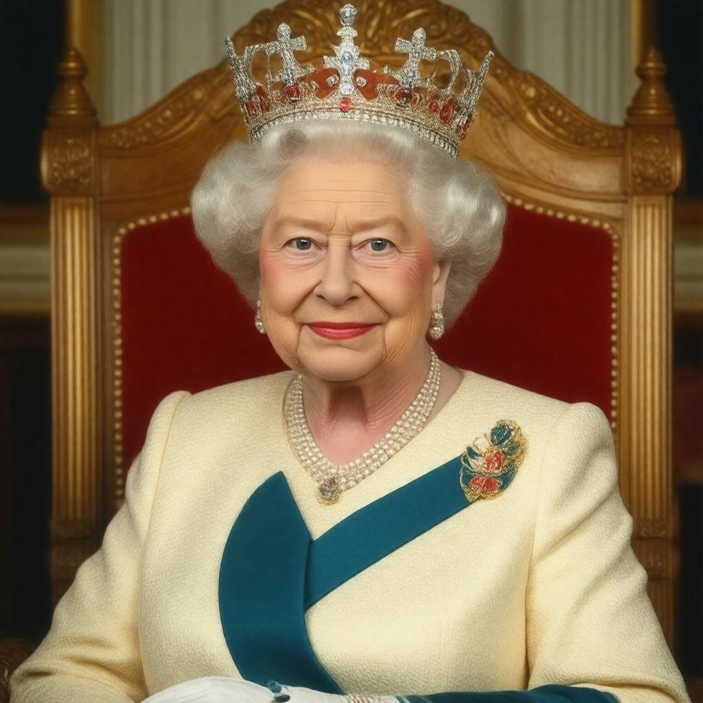 AI-created image of Elizabeth II