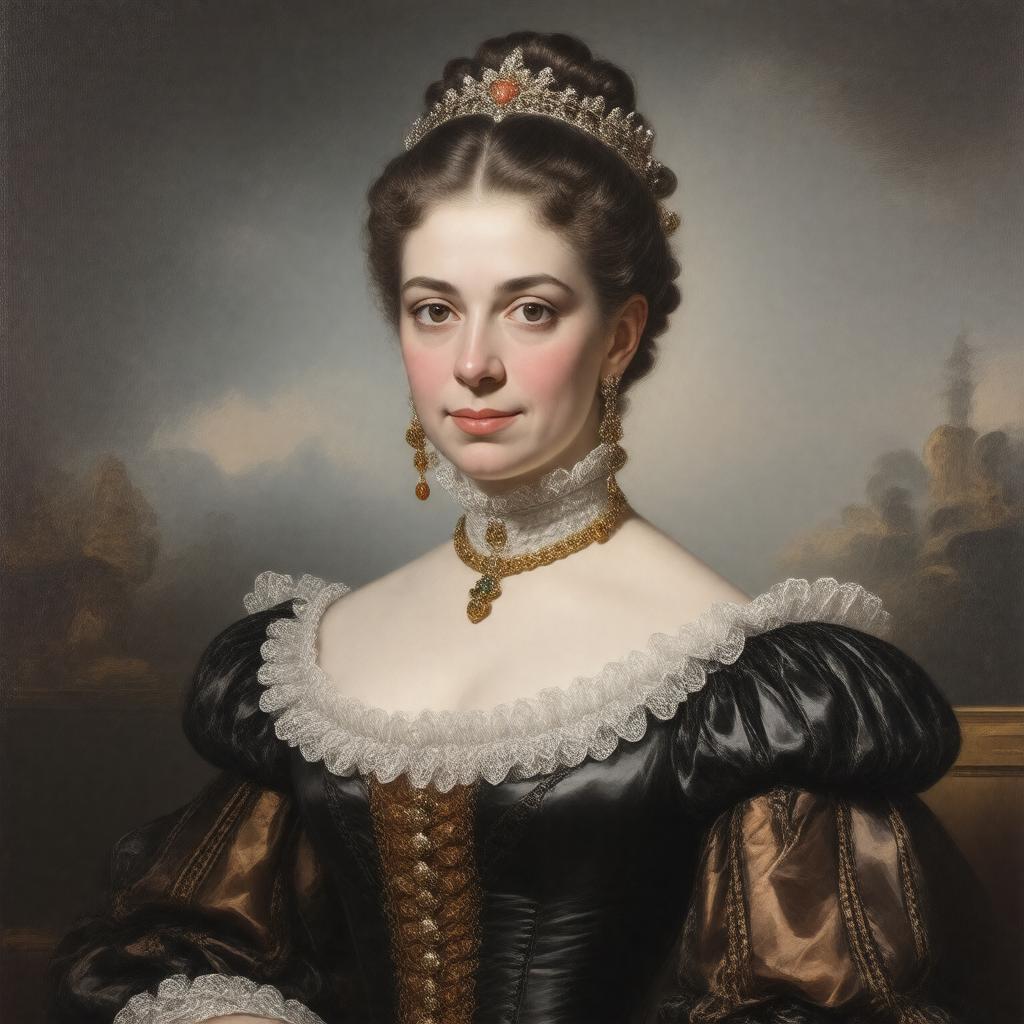 Click to view larger image AI-created image of Elizabeth Lamb, Viscountess Melbourne