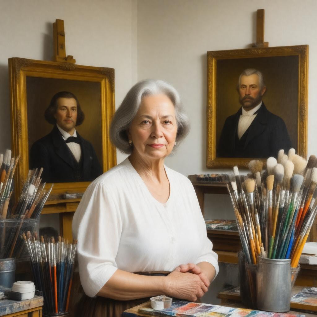 Click to view larger image AI-created image of Elizabeth Shoumatoff