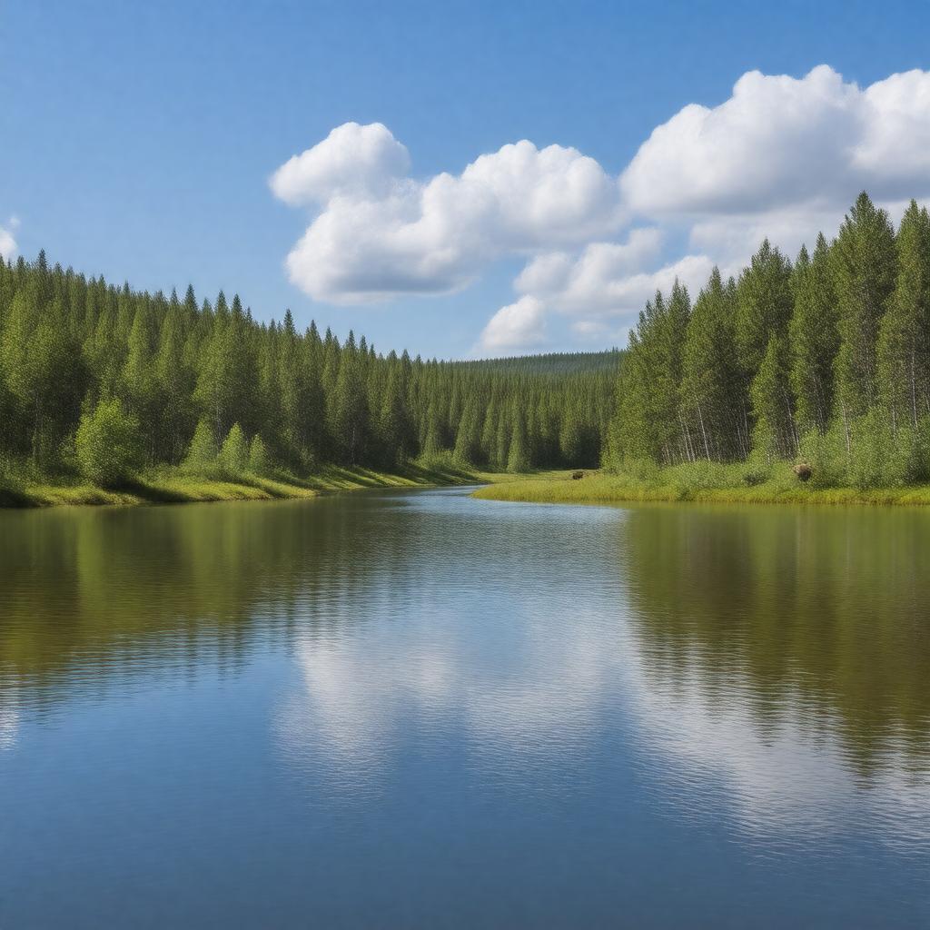 AI-created image of Elk Island National Park