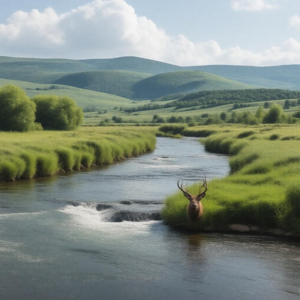 AI-created image of Elkhorn River