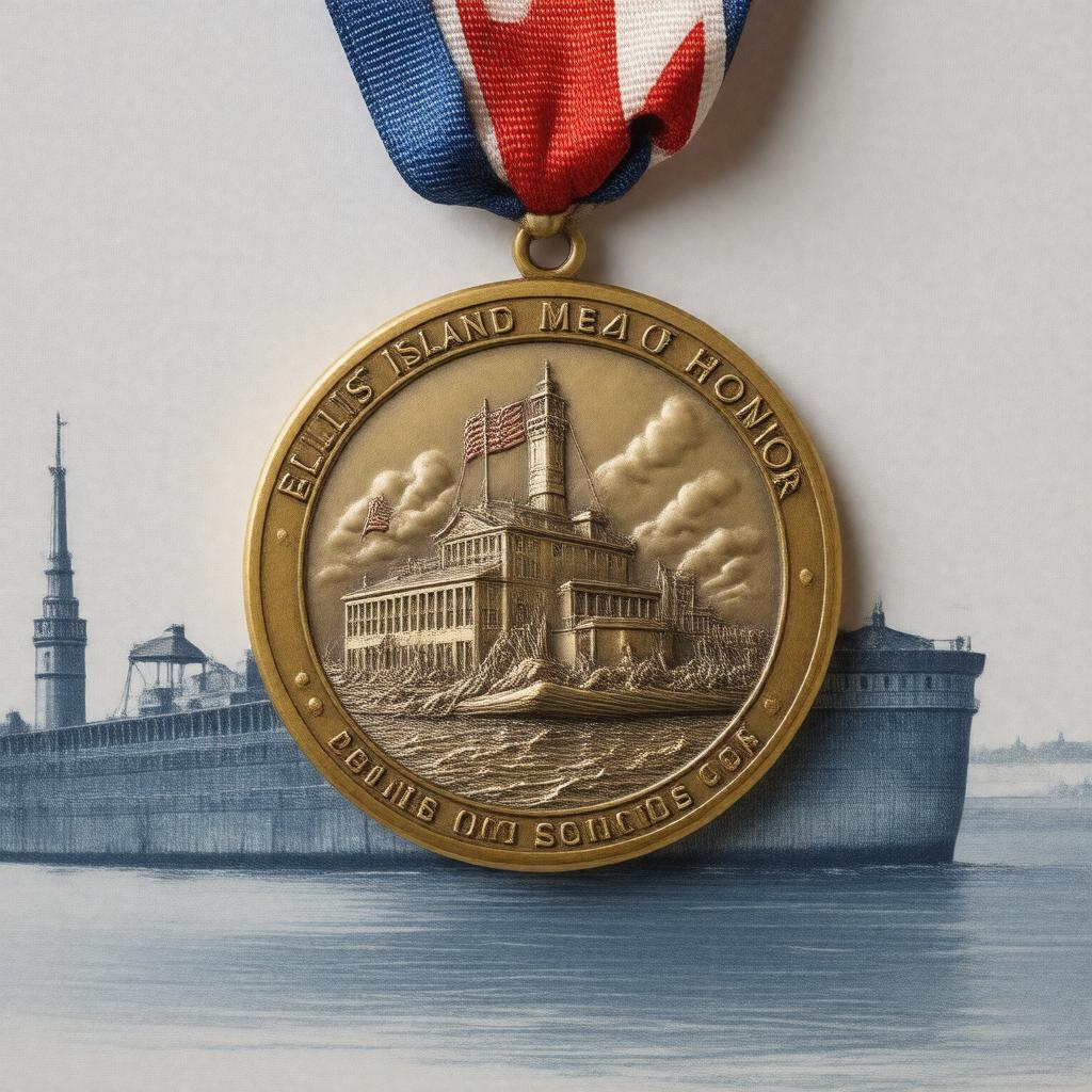 AI-created image of Ellis Island Medal of Honor