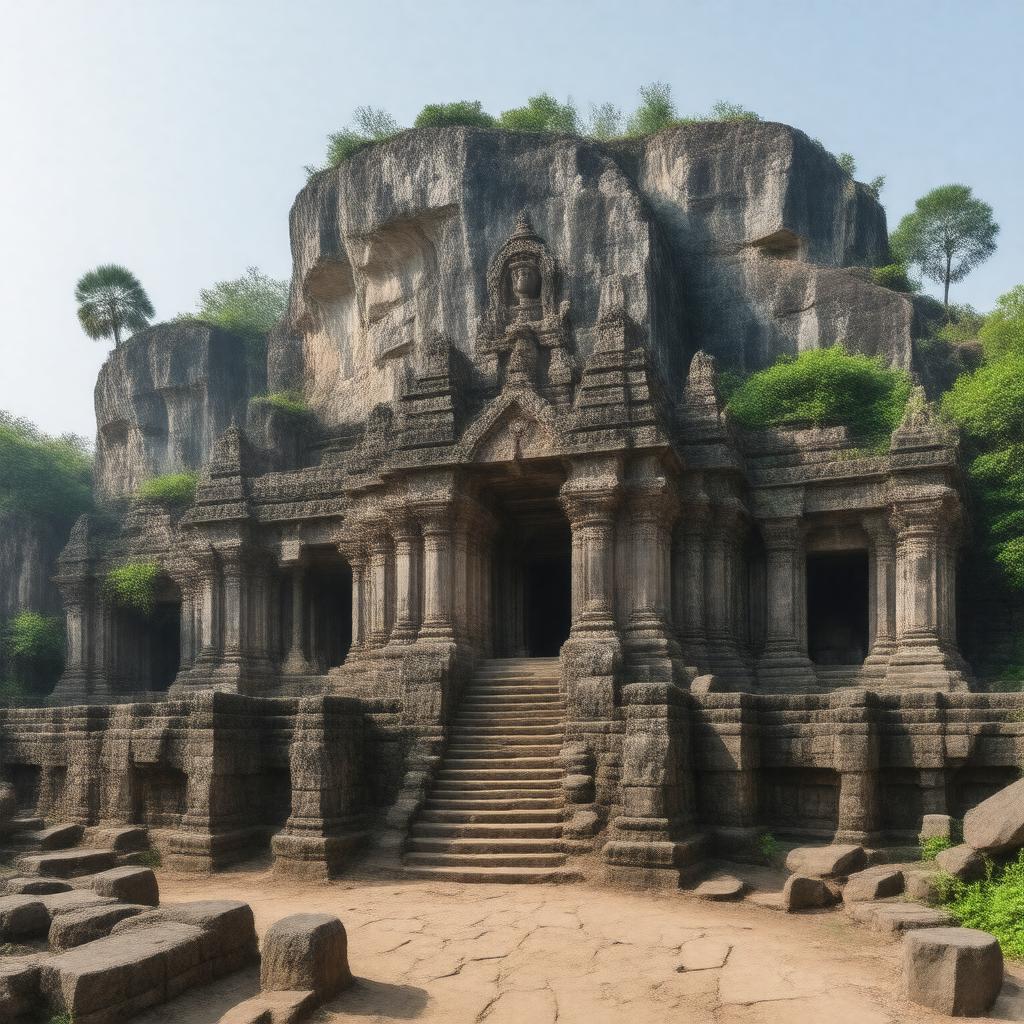 AI-created image of Ellora Caves